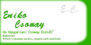 eniko csomay business card